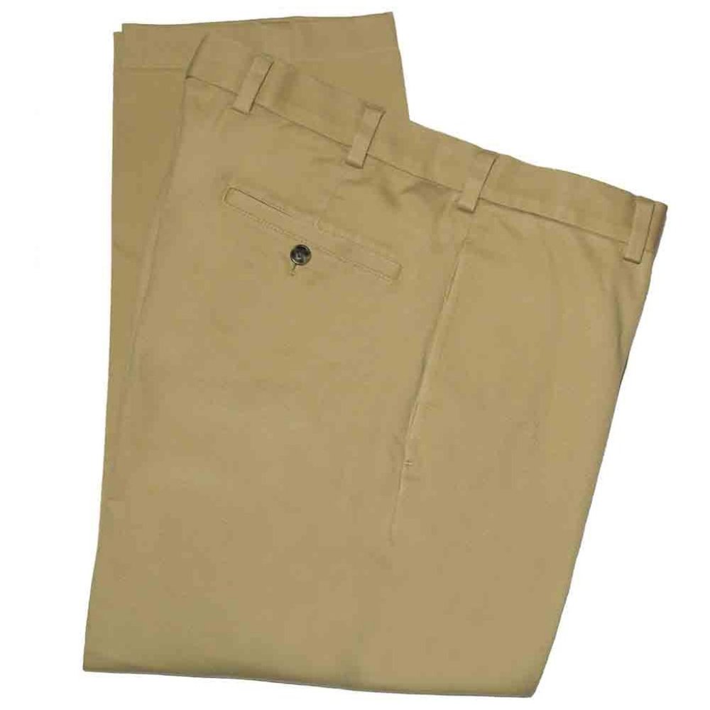 Brooks Brothers Advantage Chinos Pants Clark Khaki Flat Front Men's Size 36 X 26